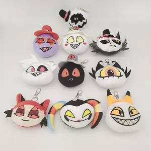 New Alastor Plush Keychain Adam Hazbined Cos Hotels Soft Stuffed Costume Cute Plushie Figure Hells for Children Kids Gift