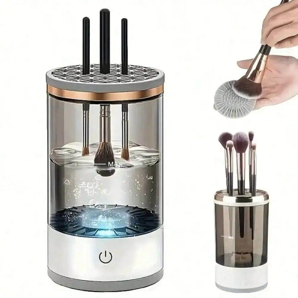 1.0 Electric Makeup Brush Cleaner, New Type Automatic Rotating Makeup Brush Cleaner, Suitable For All Sizes Of Makeup Brushes
