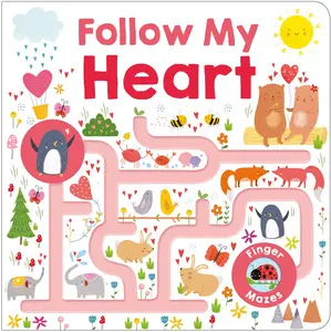 Maze Book: Follow My Heart -- Roger Priddy - Board Book