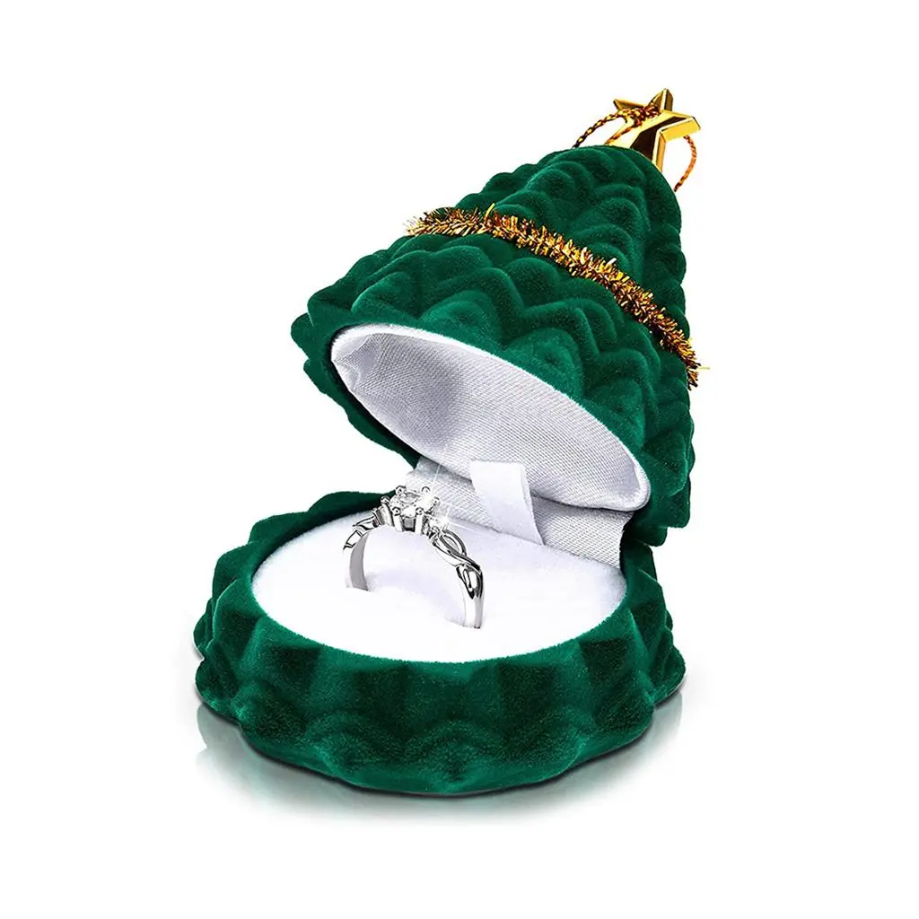 Xmas Jewelry Ring Box Engagement Wedding Box Keepsake Box Bridal Photo Ring