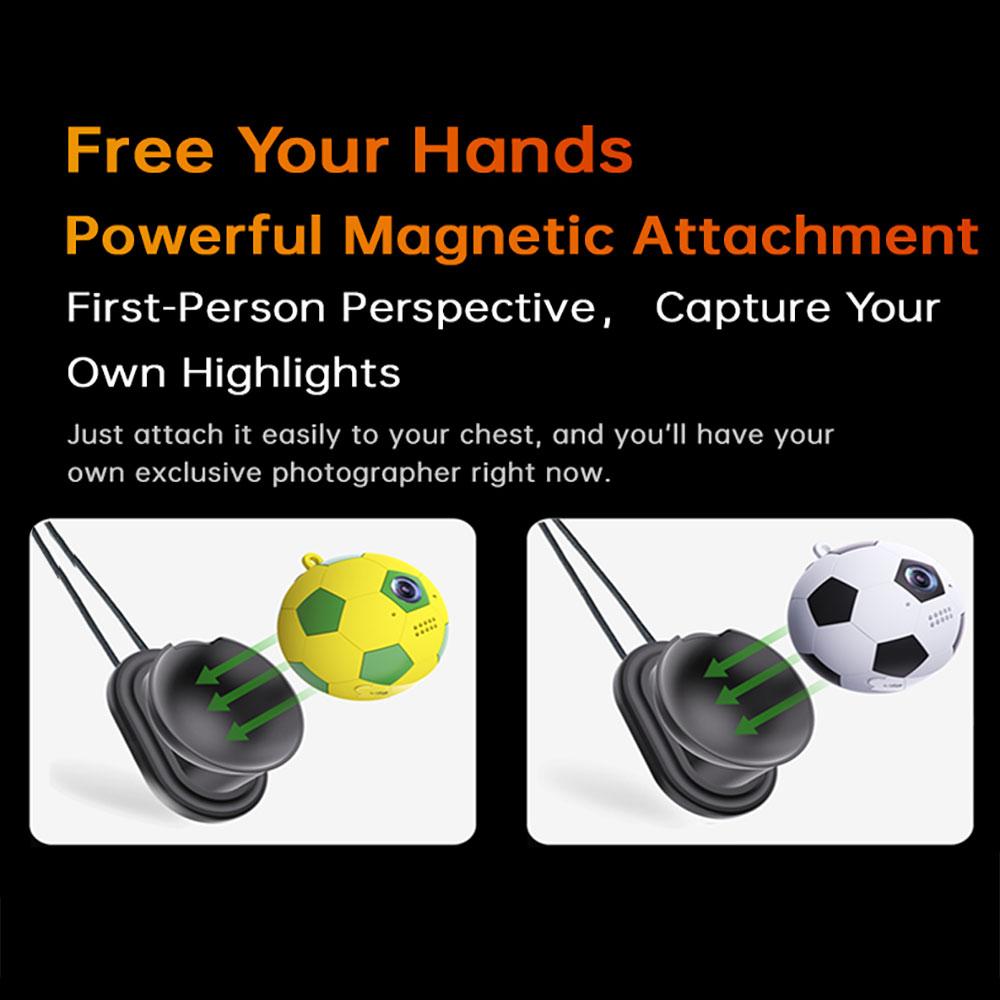 2026 New 2K Thumb Action Camera,2MP HD Sports Camera with WiFi Mini Body Sports Camera,Football Shape Portable Vlogging,Outdoor Recording, Helmet Cam for Cycling,Vlogging/Ski/Travel/Cycling/World Cup Recording HD Action Camera