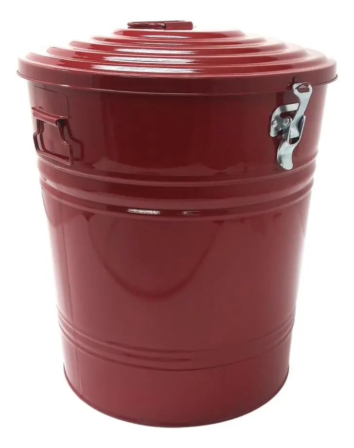 Unisex Enameled Galvanized Steel Storage Container, Home Supplies Organizer Box & Bin