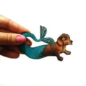 Mermaid Dachshund Magnet