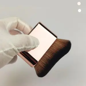 New Large Soft Bristle Makeup Brush, Multifunctional Body Brush, Bamboo Flat Neck Brush, Caterpillar Foundation Loose Powder Brush, Face Makeup Brushes, Cosmetic Brushes