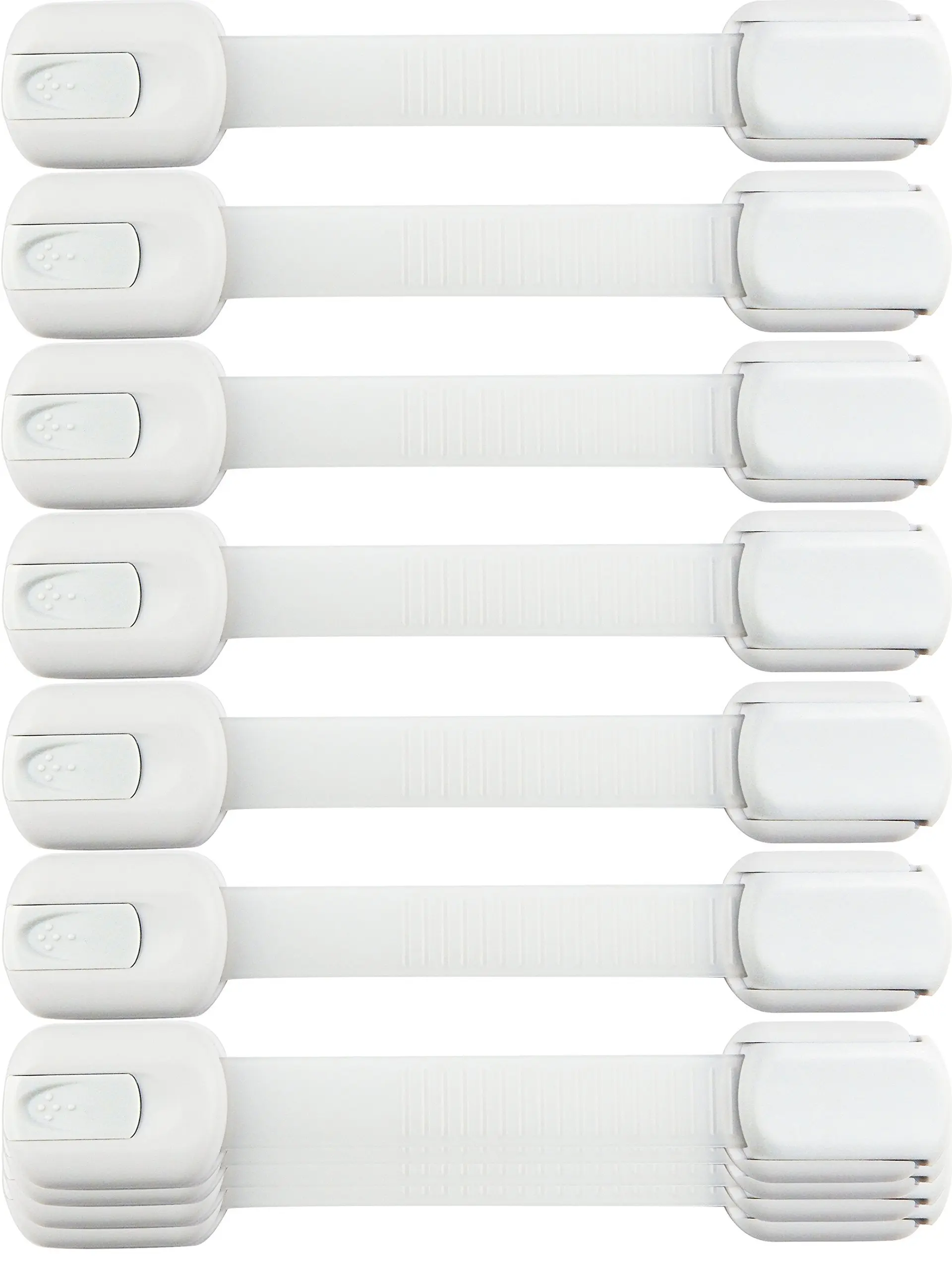 Adjustable Child Safety Locks,10 Pcs Flexible Length Design Fits Kitchen Cabinets & Drawers, Reliable Baby Proof Protection to Block Access to Cleaners & Sharp Tools, Easy Peel-and-Stick Install for Toddler Household Safety