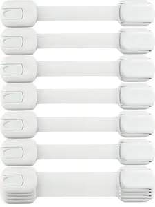 Adjustable Child Safety Locks,10 Pcs Flexible Length Design Fits Kitchen Cabinets & Drawers, Reliable Baby Proof Protection to Block Access to Cleaners & Sharp Tools, Easy Peel-and-Stick Install for Toddler Household Safety