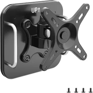 Magnetic Monitor Mount for 13"to 34"Screen Adjustable 360° Rotate Monitor Holder for Metal Surface with Handle Hold Up to 22LBS 75x75 or 100x100 VESA Screen Mounting Bracket for Metal Cabinet, Fridge