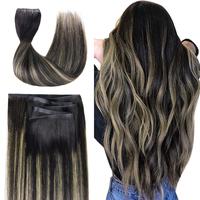 #1B/19/1B Balayage Natural Black to Light Blonde