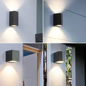 Outdoor Waterproof LED Wall Light, Dual Head Up Down Lighting, Staircase Villa Hotel Exterior Courtyard Garden Carport Outdoor Wall Lamp
