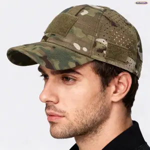 Men’s Camouflage Baseball Cap, Breathable Adjustable Camo Sun Hat for Outdoor Sports, Tactical Hunting Fishing Hiking Cap, Lightweight UV Protection Hat for Camping, Travel, Daily Wear and Summer Activities
