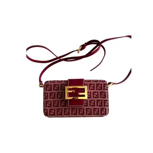 Pre-owned leather Shoulder Bags Fendi Vintage zucchino red box crossbody bag