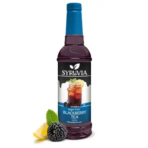 Syruvia Sugar Free Blackberry Tea Flavored Syrup for Drinks, Cocktails, Lemonades, Iced Teas and Desserts – 25.4 fl oz