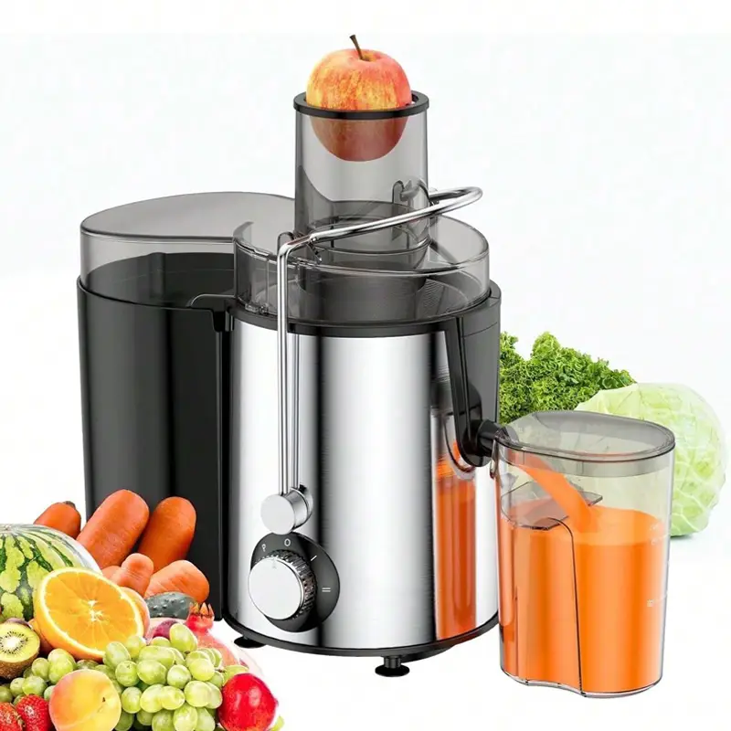 AORAN Large High Power Juicer with 3-Speed ​​Centrifugal Juicer, 3" Wide Feed Chute, Cleaning Brush and Cookbook - BPA Free