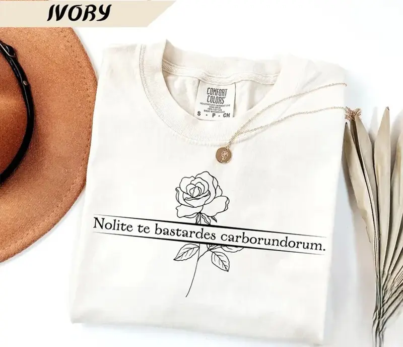 Comfort Colors Nolite Te Bastardes Carborundorum Shirt, Don't Let the Bastards Grind You Down, Subtle Feminist Gift, Subtle Activist