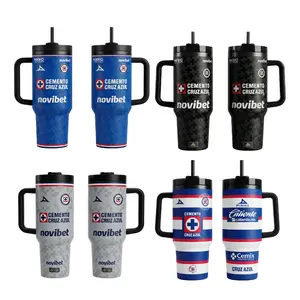 Cruz Azul Team Soccer Tumbler 40oz 20oz Insulated Stainless Steel Bottle Gift for Football Lovers Hot Cold Drink Cup
