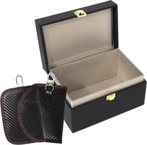 Faraday Box for Signal Blocking with 2 Faraday Pouches, Large Faraday Case for Phones and Car Keys, Anti-Theft Car/Home Security