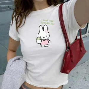 Y2K I Love You So Matcha Miffy Baby Tee - Coquette