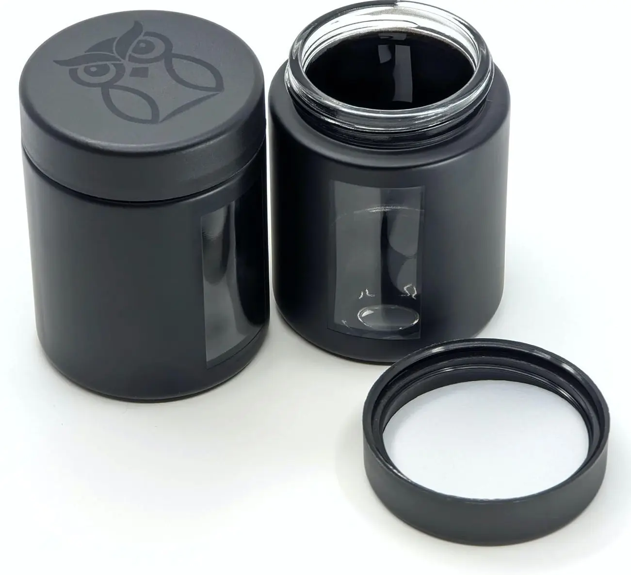 Smell Proof Containers (120mL), Jars with Airtight Lids for Herbs, Spices, Coffee and Tea, Air Tight Glass Storage Jars Protection Glass