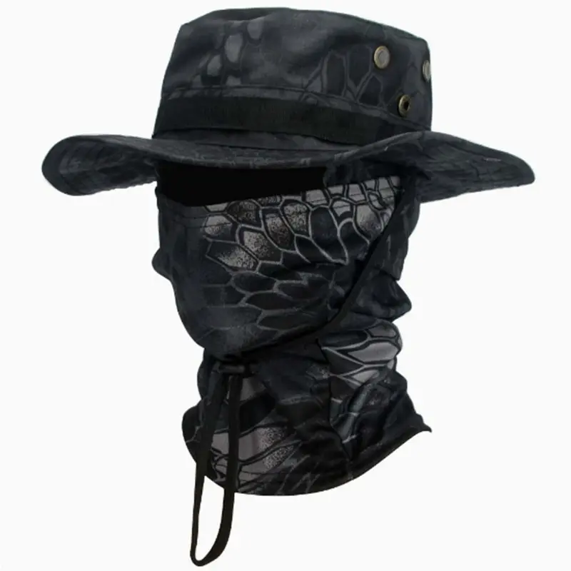 Summer Camouflage Tactical Buny Hat Set, Multifunctional Magic Headwear, Sports Outdoor Hats, Fishing Cap, Fisherman Hat, Breathable Sun Protection