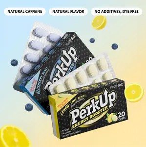 HealthA2Z PerkUp Energy Booster - Melt-in-mouth Cubes with 50 mg Natural Caffeine & B Vitamins for Energy, Focus & Productivity | A Clean & Healthy Alternative to Coffee & Energy Drinks, No Jitters or Crash