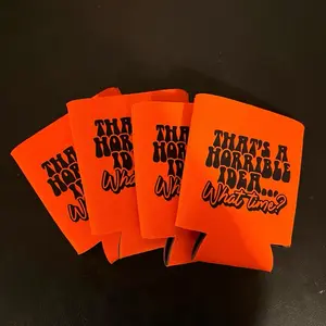 "That's a Horrible Idea… What Time" Insulated Can Coozie, Durable Beverage Cooler for Cans, Casual Gifting Accessory