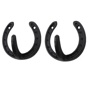 2 Vintage Cast Iron Wall Hooks, Hoop Coat Rack, Hang Keys, Towels, Hats, Rustic Style Wall Decor, Home Organization Essentials