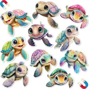 Cruise Door Decorations Magnetic - 10PCS Sea Cruise Magnet, Ocean Car Ship Cabin Refrigerator Magnets Decal, Sea Animal Fridge Magnetic Stickers Home Kitchen Cabinet Decor
