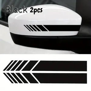 2pcs Striped rearview mirror car sticker, reflective sticker, scratch blocking car sticker, Car Decals
