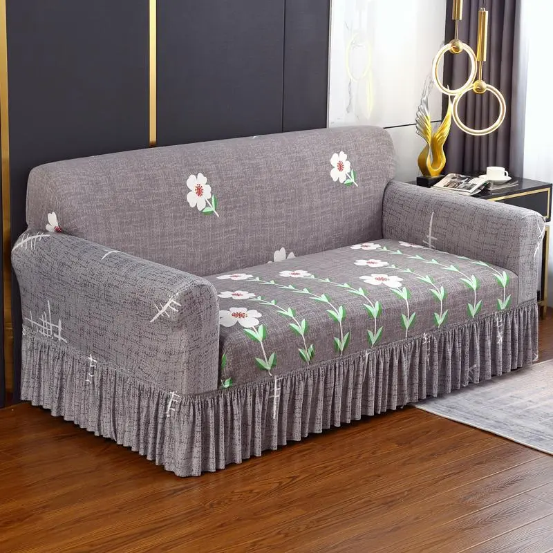 Floral Print Sofa Cover, Stretch Sofa Cover, Washable Sofa Cover, Washable Couch Cover, Sofa Covers Washable, 1 Count Modern Elastic Sofa Slipcover, Dustproof Sofa Protector for Home Living Room, Sofa Protector for Home Living Room