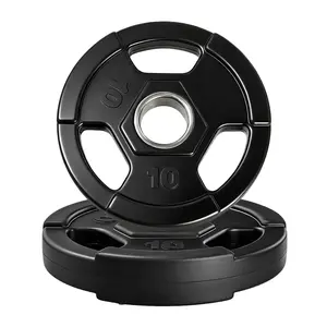 Garvee 10 lbs Weight Plates for Barbell, 2 inch Olympic Weights Plates, Rubber Bumper Iron, Low Noise & Floor Protection Weight for Home Gym Strength Training, Weightlifting & Muscle Toning Plate