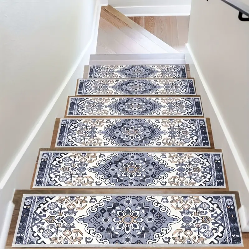 [HarleyLand]Set Of 15, 30X8 Inch Premium Non-slip Stair Treads, Safety And Traction Indoor Stair Runner Blanket - Great For Dogs, Seniors And High Traffic Areas!