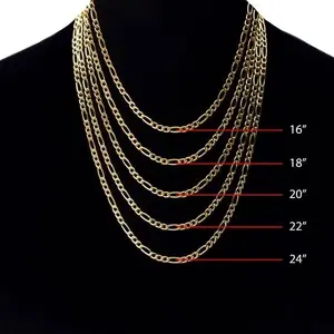 14Kt Gold plated Figaro chain Accessory Style