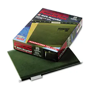 Pendaflex  Reinforced Hanging File Folders- Kraft- Letter- Standard Green- 25/Box
