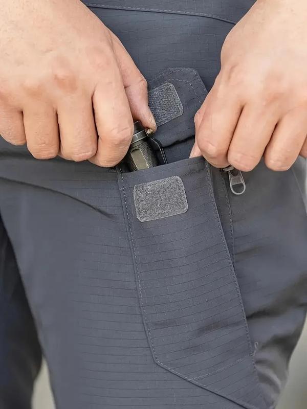 2,4pcs Men's Solid Color Printed Tactical Work Pants, Waterproof, Durable, Abrasion Resistant, Sports Pockets, for Outdoor Training, Autumn & Winter Menswear Cargo Casual Comfy Warm Beige Trouser Plain cargo pants for men slacks pantalones para hombre