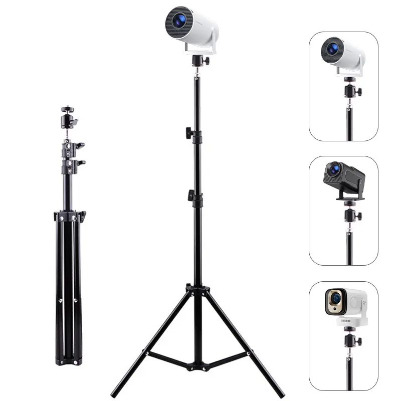 Projector Stand 120CM Portable Retractable Universal 1/4 Screw Floor Tripod Stand Mount For Magcubic HY300 Pro Porjector, Camera Traveling Products Adjustable #SummerWins #DealsForYouDays