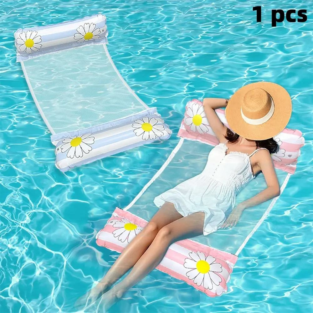 Adult Pool Hammock 2-Tube Simple Design, 4-In-1 Multi-Function Pool Float Toy, Pool Raft Lounge Float, Pool Floats Raft, Pool Floats Lounger, Ideal for Adult Vacation Relaxation, Pool Floaties