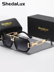 Shedalux Unisex Full Frame High Quality Sunglasses, Lightweight Elegant Square Design, Outdoor Sports Uv400 Protection, Casual Style All Seasons
