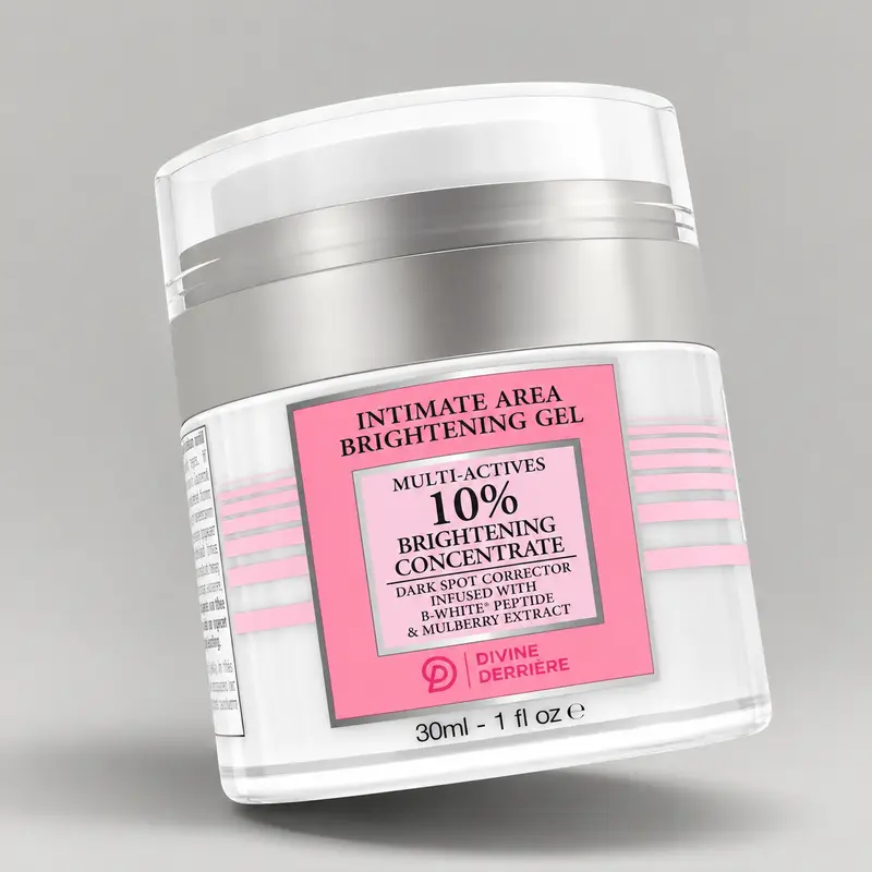 Intimate Brightening Gel Skin Care by Divine Derriere - Dark Spot Remover Brightening Gel with 10% Kojic Acid & Peptide - Better than Renew Her Oil
