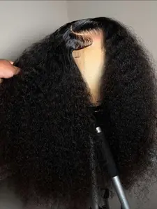 180 Density Curly Wig, T-Part Lace Front, 26 Inches Long, Pre-Styled Baby Hair, Breathable, Glue-Free, All Seasons