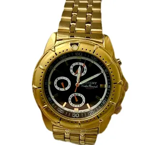 brand new Orient gold stainless steel black dial analog Men' s Latest Watch CTS0000B0