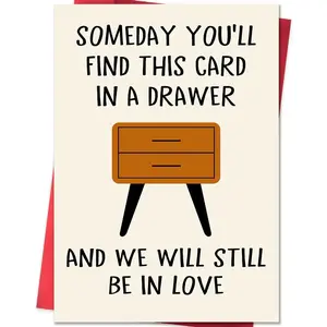 Funny Anniversary Card Gifts for Men, Happy Birthday & Anniversary Greeting Card for Him Husband Boyfriend, Valentines Day Gifts for Him