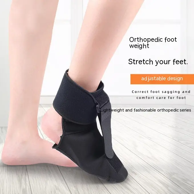 Foot Drop Orthotic Device for Adults (L Size Above 44 US Shoe Size) - Foot Drooping Support, Ankle Fixation, Inner & Outer Turning Correction Rehabilitation Protective Gear