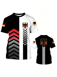 Men's Germany Football T-Shirt, Football Shirts, Sports Clothing, Sports Tops, Essential Fan Gear, German Coat of Arms Design, Quick-Dry Breathable Fabric, Perfect for Matches & Training