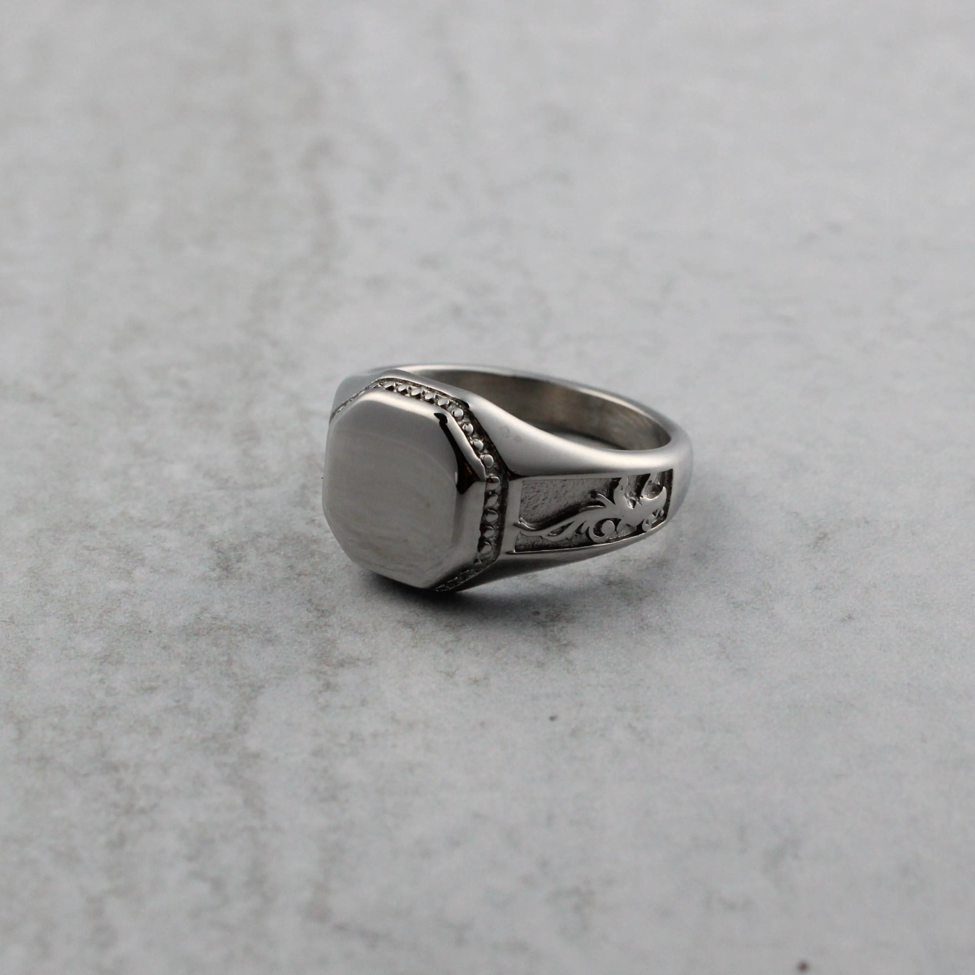 Silver Baroque Signet Ring