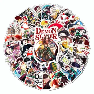 50pcs Demon Slayer Anime Stickers - Kamado Tanjirou Themed Cartoon Decals, DIY Scrapbooking & Stamping Accessories for Water Bottles, Handheld Devices, Smartphones, Cellphones & Notebooks