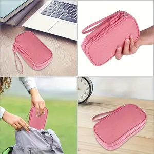 Luggage Organizer Bag, Travel Organization Pouch, Portable Zipper Data Cable Organizer Bag, Cable and Wire Storage Box with Multiple Compartments, Travel Accessories Organizer Bag, Suitable for Earphones