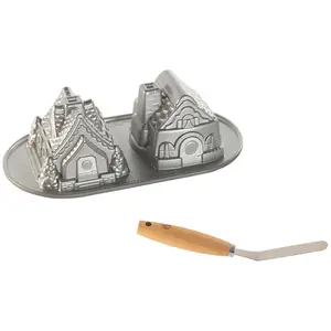 Nordic Ware Gingerbread House Duet Pan & OffsetSpatula Set