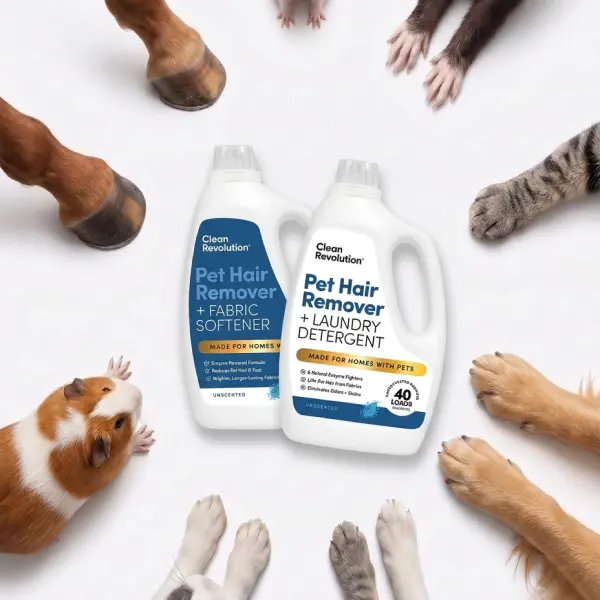 Pet Hair Remover Laundry System: Laundry Detergent + Fabric Softener