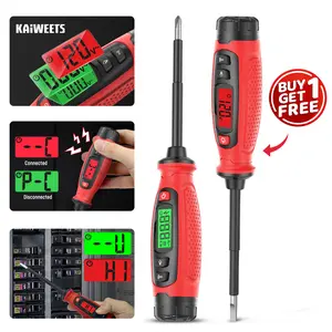 Smart Voltage Tester with Screwdriver, NCV Function, AC 3V-500V With LCD Alert Display, Live Wire Test, Wire Breakpoint Finder, Audible Alarm, Portable Electrical Circuit Detector Tool for Home & Pro Use, For DIY enthusiasts