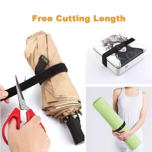 25 Plastic Buckles 197inch Burr Integrated Tape Reusable Nylon Hook Loop Fastening Cable Tape Cut-to-Length Self-Adhesive Securing Strap For Organizer Storage